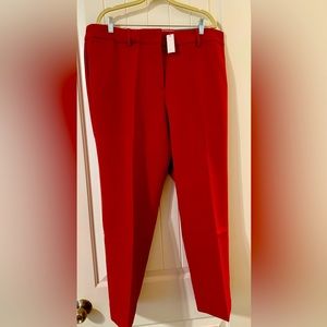 Talbots Plus Size 18W Hampshire Ankle Pants RED NWT